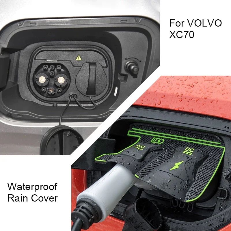 

New Energy Car Charging Port Waterproof Protector Cover Gun Charge Rain Cover Auto Anti-Dust Accessory For VOLVO EX30 EX90 XC70