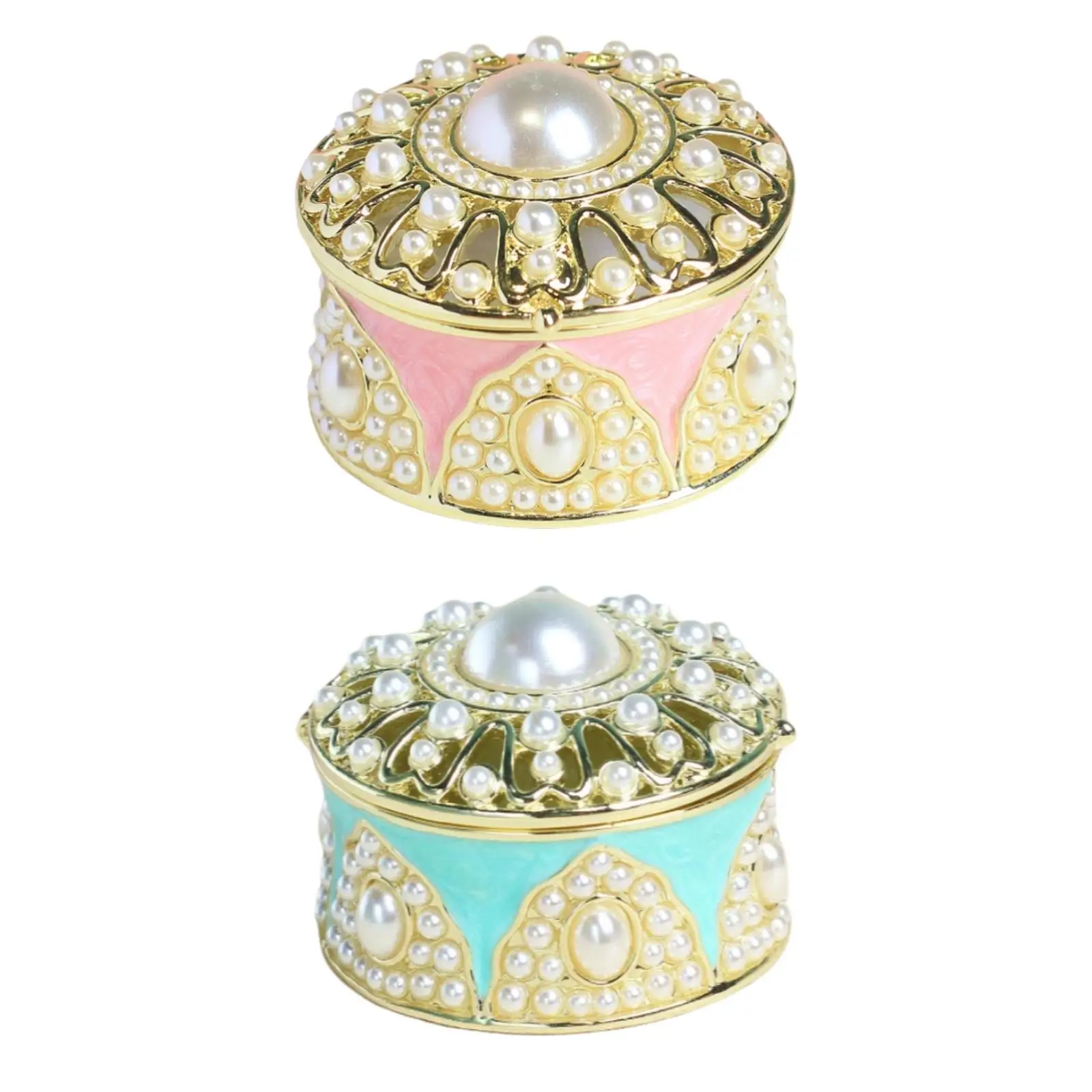 

Trinket Box Treasure Collectibles Ornament Enameled Jewelry Box for Necklace