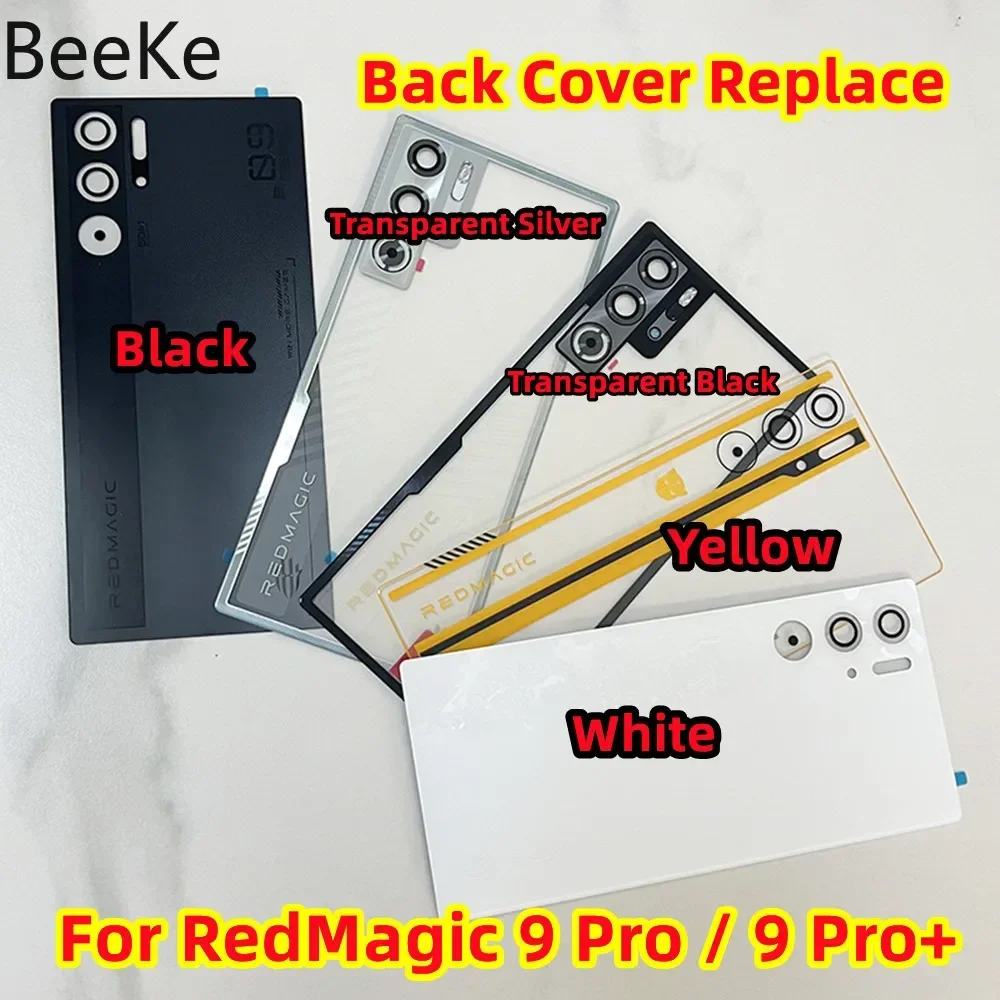 Repair Original For ZTE Nubia Red Magic 9 Pro / 9 Pro+ Plus NX769J Battery Back Cover Glass Rear Lid Phone Case Housing Replace