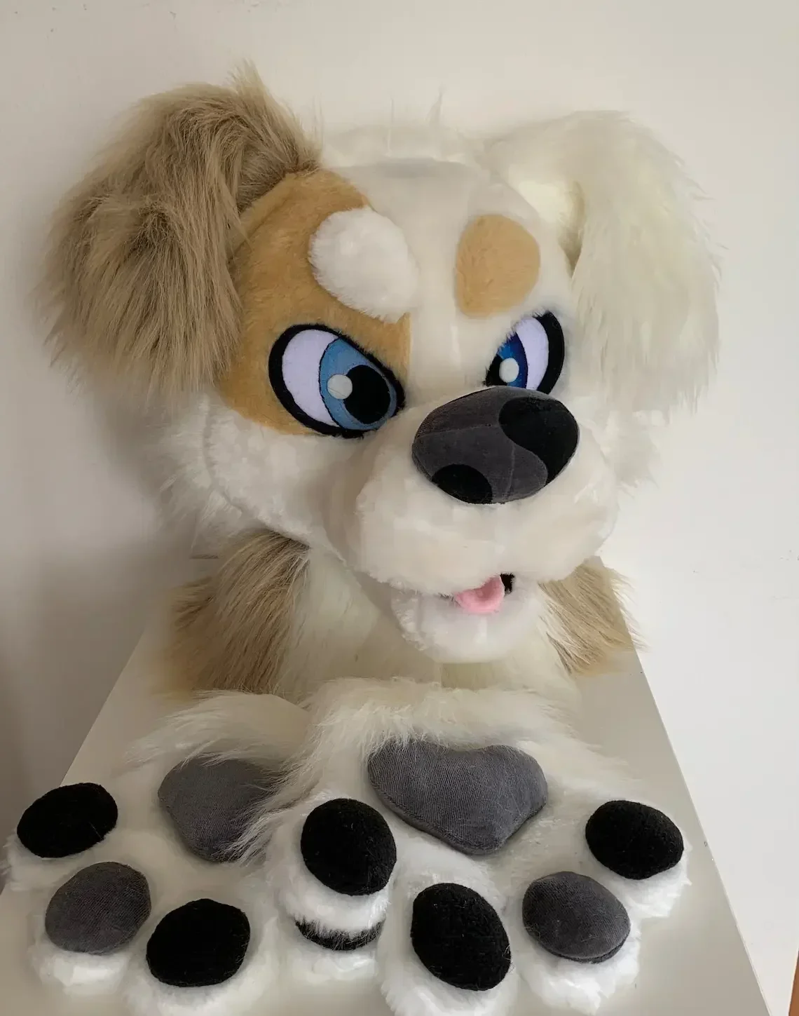Fursuit Wolf Brown Long Fur Furry Costume Husky Dog Fox Mascot Costume Cosplay Party Fursuit Halloween Suit Adult Size