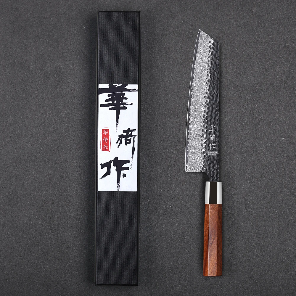 

8.2-inch Japanese Kiritsuke Chef Knife Damascus Steel Sharp Cut Meat Vegetable Cleaver Hand Forged Professional Kitchen Knives