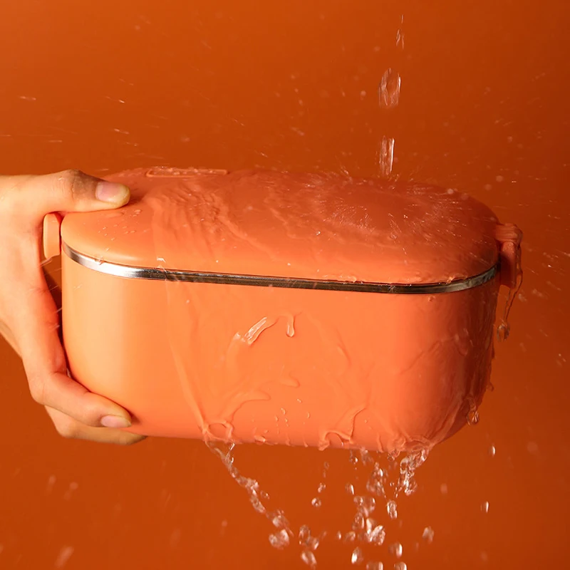 110V 220V Elektrische Lunchbox 1L Mini Draagbare Rijstkoker Lunch Verwarming Box Constante Temperatuur Verwarming Bento Box Voedsel warmer