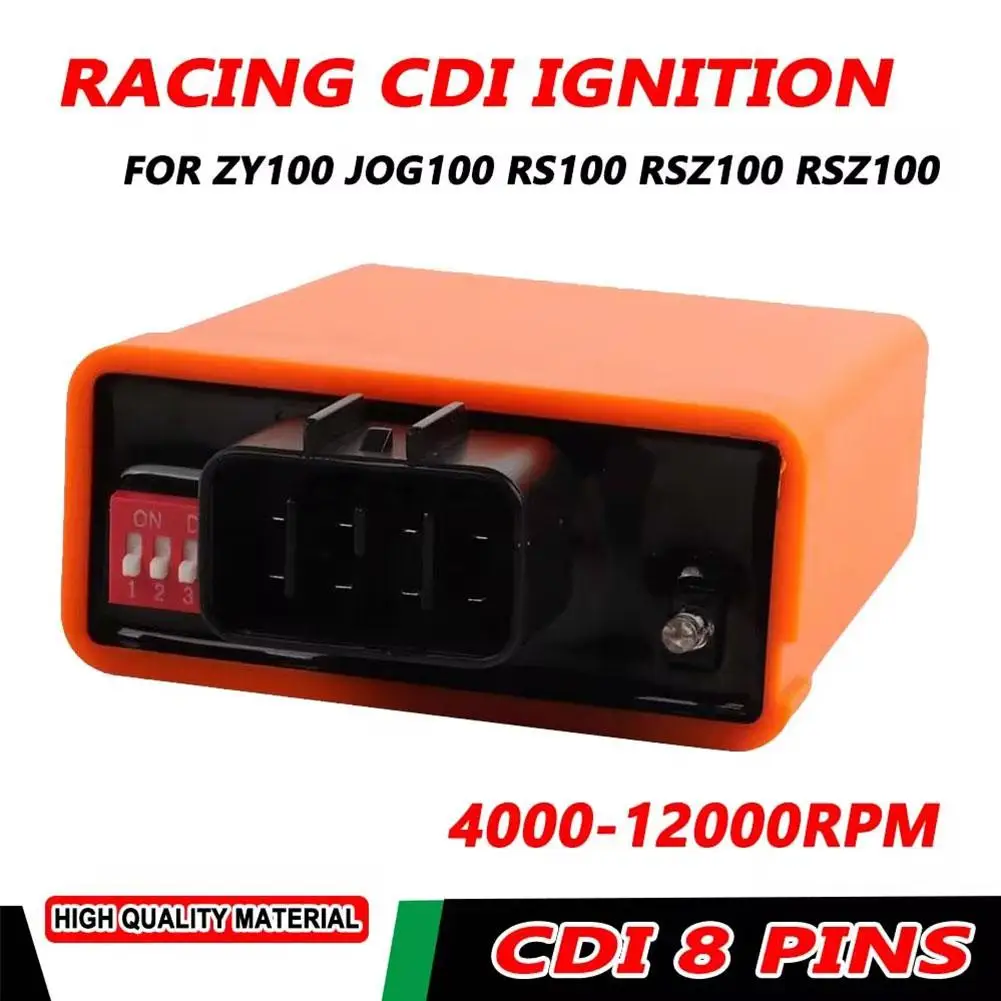 Scooter de ignição de corrida cdi de 8 pinos, ciclomotor 4000-12000rpm para zy100 jog100 rs100 rsz100, acessórios para motocicletas c5w4