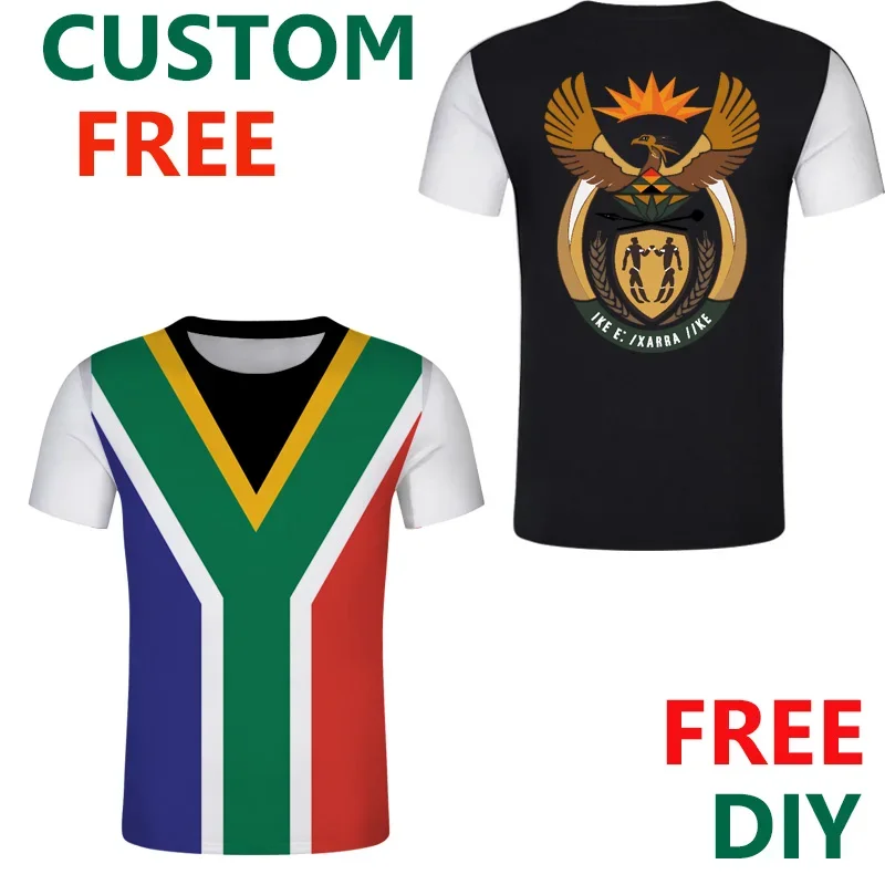 South Africa 3D Custom Men Sport Tshirts Print DIY  Afrika Emblem Tee Shirts Za Homme Shirt Country African ZA Tee Shirt  Jersey