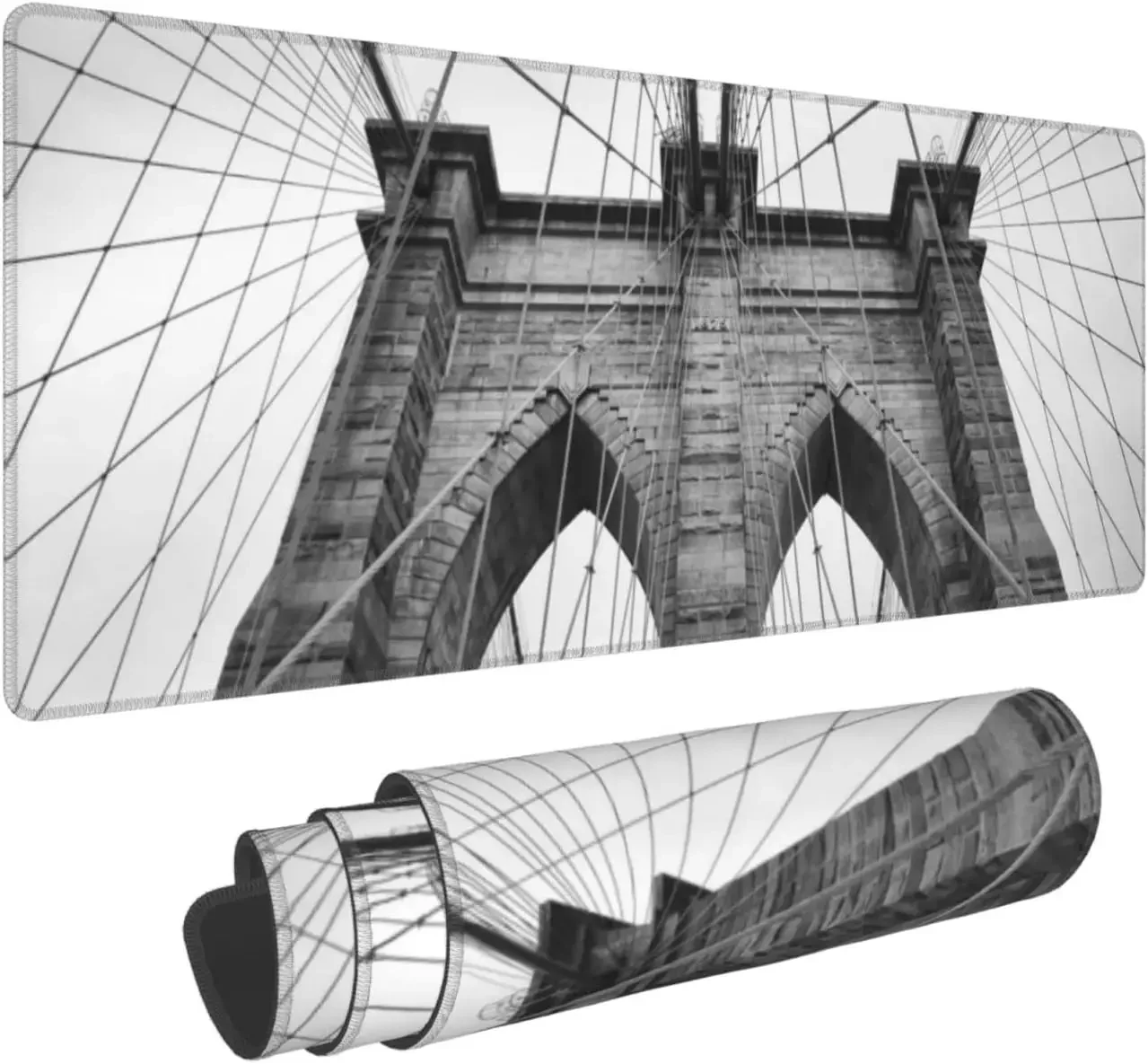 Large Mouse Pad Brooklyn Bridge Extended Gaming Mouse Pad Desk Pad with Non Slip Rubber Base Mouse Mat 31.5x11.8 inch