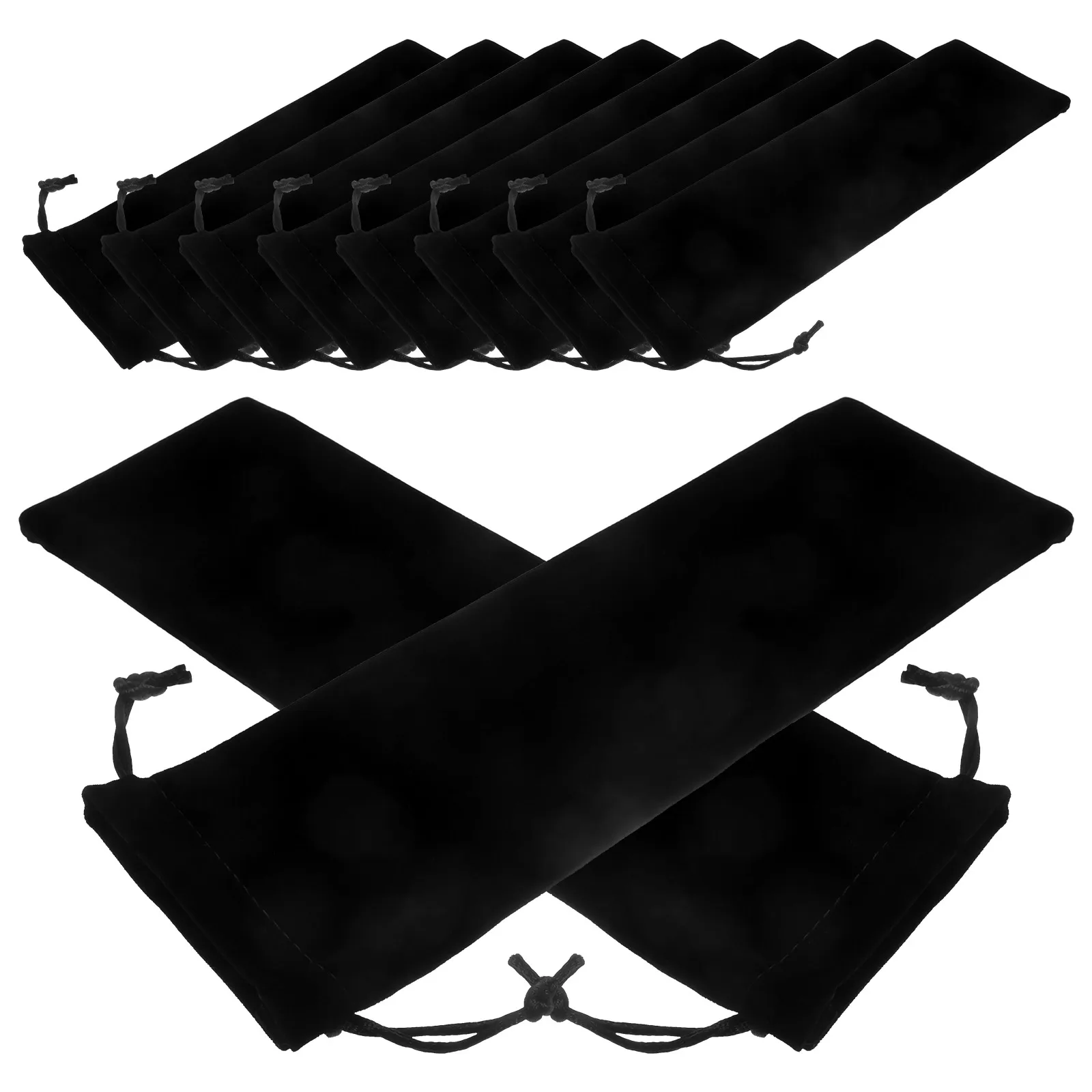 

10Pcs Drawstring Cutlery Storage Bags Portable Travel Tableware Organizer Soft Lint Fabric Spoon Fork Straw Pouch Lightweight