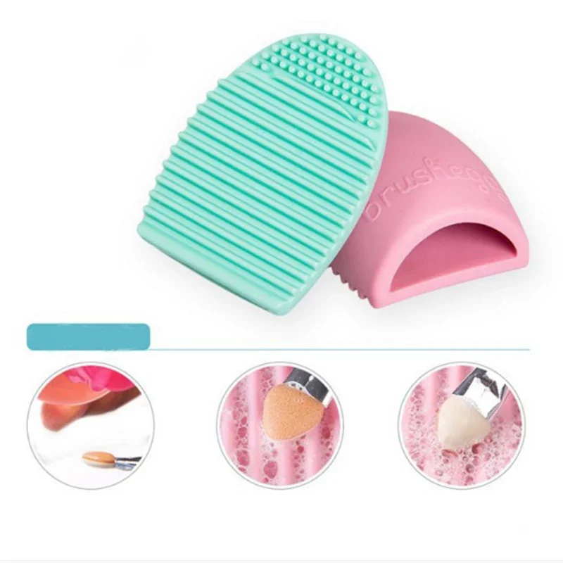 Makeup Brushes Cleaner Silicone Pad Mat Cosmetic Eyebrow Brush Cleaner Tool Brush Washing Tool Scrubber Board Brush Cleaning Pad