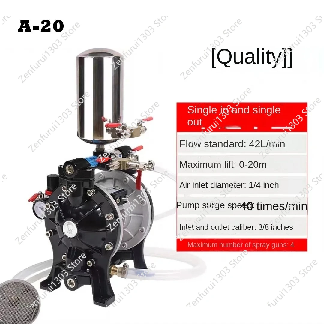 A-15 Pneumatic Double Small Paint Spraying Suit Membrane Pump Pneumatic Diaphragm Paint Ink Glue Booster Pump