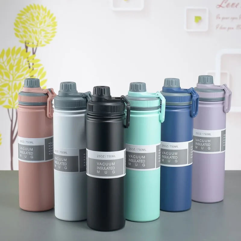 Internal 304 Stainless Steel Portable Insulation Thermos Bottle Double Walled Vacuum Flasks Keeps Hot & Cold Water Bottle Sport