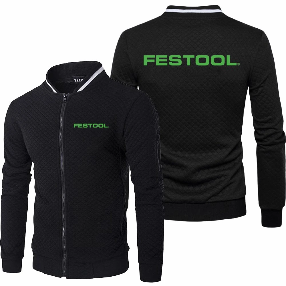 Nowa męska wiosna jesień Festool Tools z Logo kurtka z długim rękawem modna odzież sportowa w stylu Casual, na zamek błyskawiczny bluzy z kapturem męskie