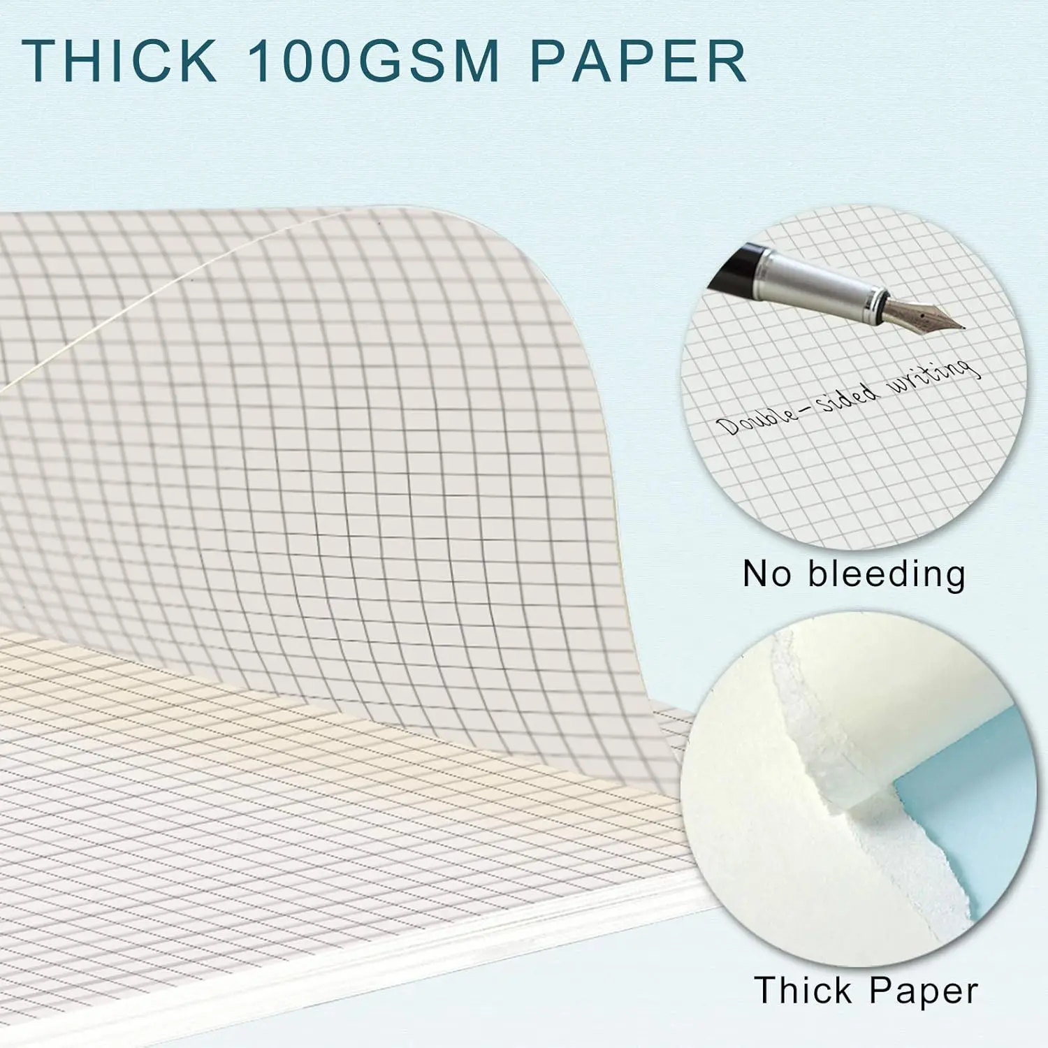 A5 Binder Refill Paper, [3 Pack] 100GSM Thick Refillable Paper 6 Hole Filler Inserts Loose Leaf Paper 240 Sheets (480 Pages)