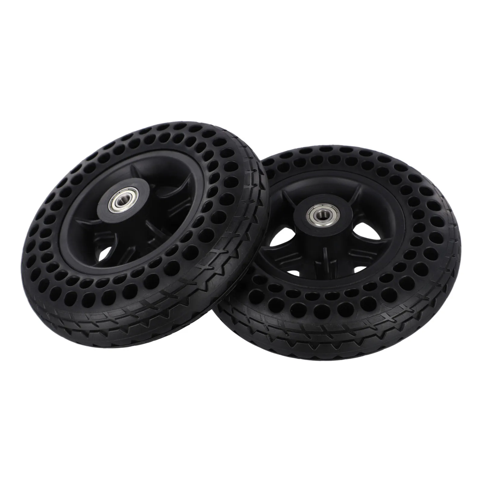 1 Pcs 7 Inch 7*1 3/4 Solid Rubber Wheel Non-slip Wheel Hub  7x2 Tire Replace For Wheelchair Inflatable Solid Tire