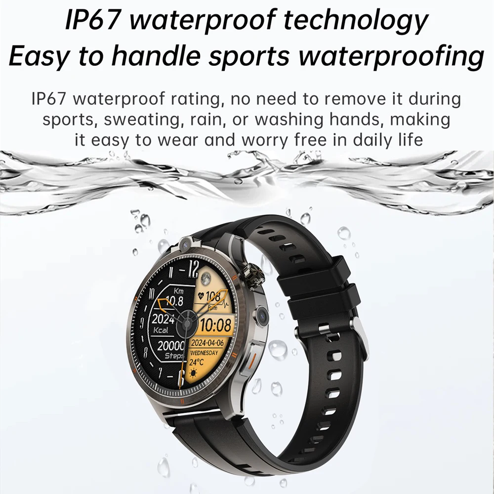 

APP Download Smartwatch Women 4G Smart Watch Men Video Call 1.43 Inch 466*466 AMOLED 2GB+16GB RAM 800mah Double Camera GPS WIFI