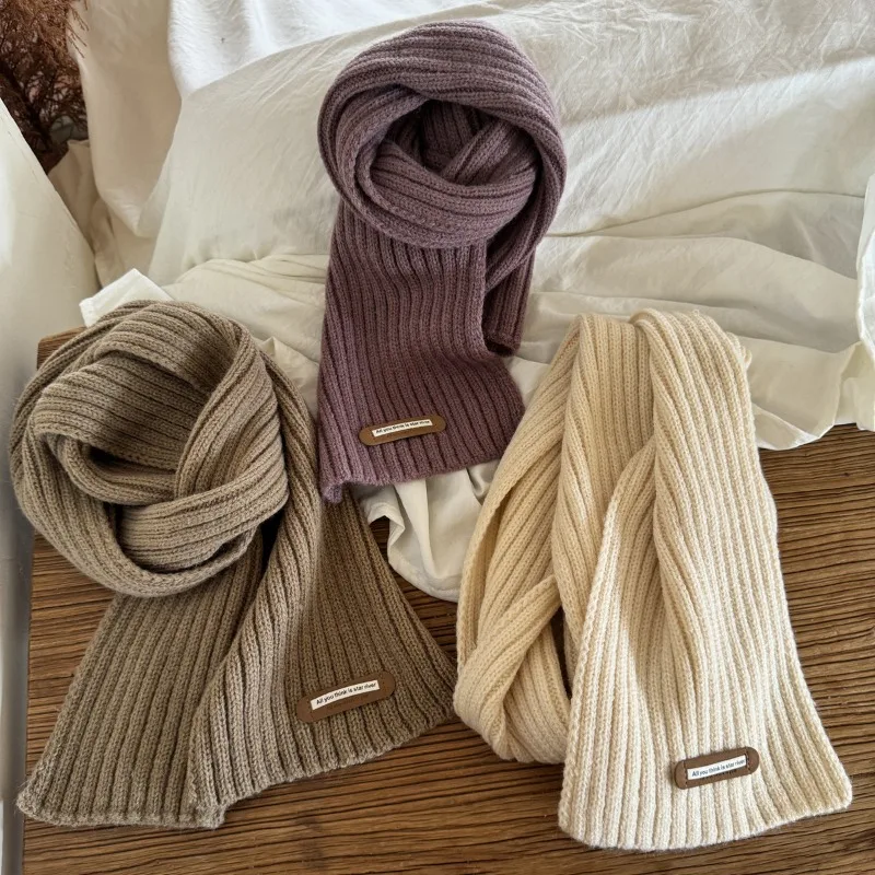 

Korean Style Kids Winter Scarf Warm Knit Neck Warmer for Baby Boy Girl Unisex Infant Toddler Children Soft Fashion Accessory