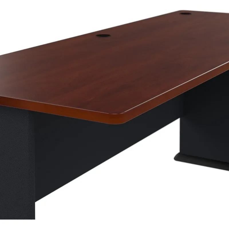 Bush Business Furniture Series Desk in Hansen Cherry e Galaxy robusto e durevole