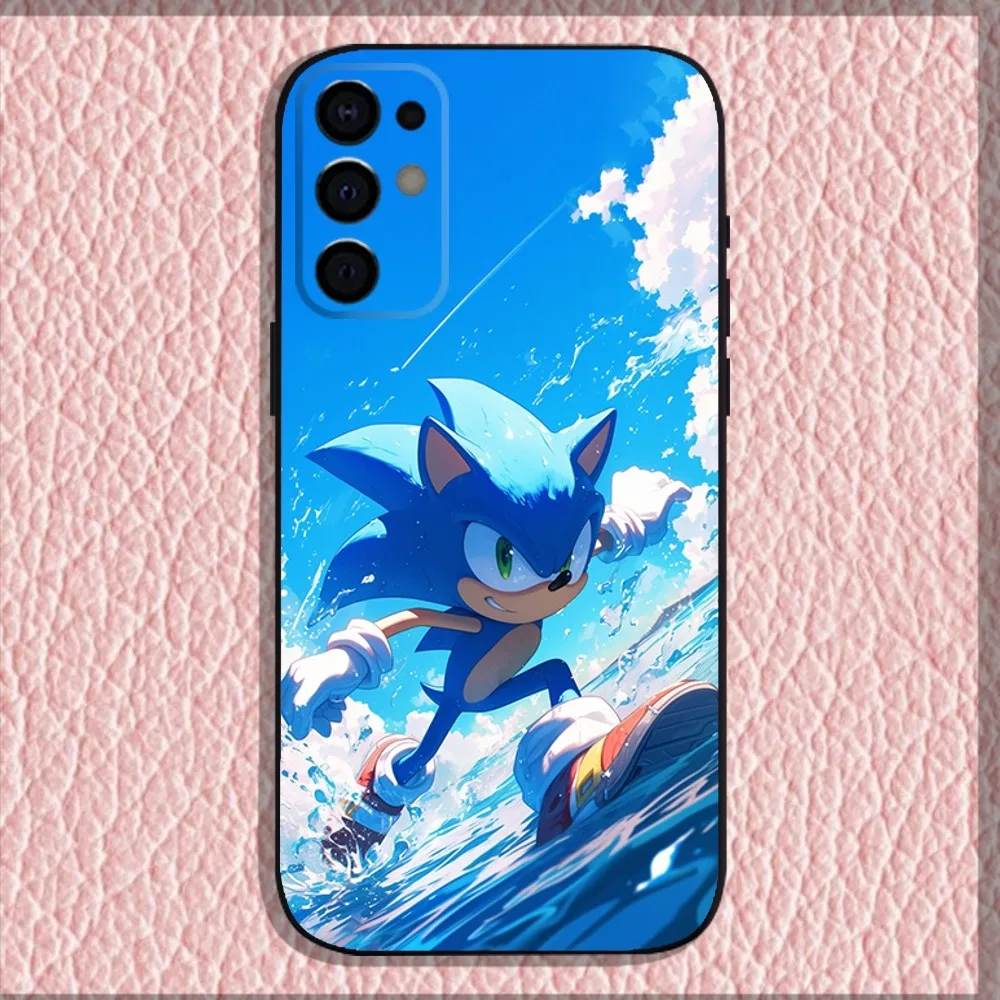 Anime S-Sonic The H-Hedgehog Phone Case For Samsung S24,S21,S22,S23,S30,Ultra,S20,Plus,Fe,Lite,Note,10,9,5G Black Soft Shell image 3