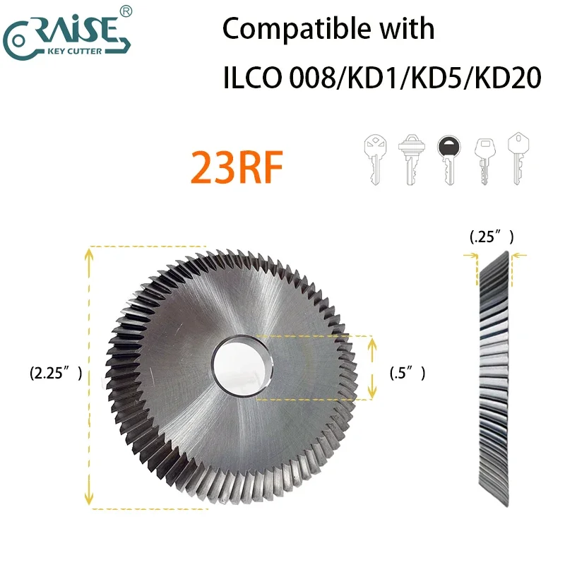 23RF Milling Cutter Compatible with ILCO 008 KD1 KD5 KD20 Keil Taylor Key Duplicator Locksmith Tools Locksmith tools