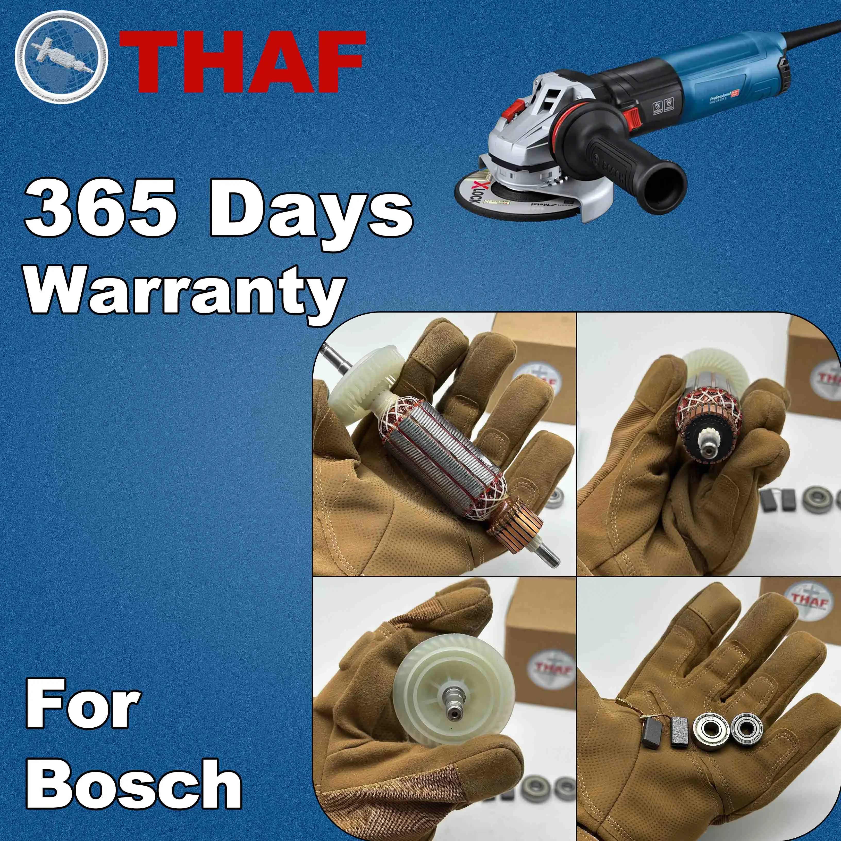 AC 220V 240V GWS14-125 Armature Rotor For BOSCH Angle Grinder Spare Parts Grinder GWS 14-125