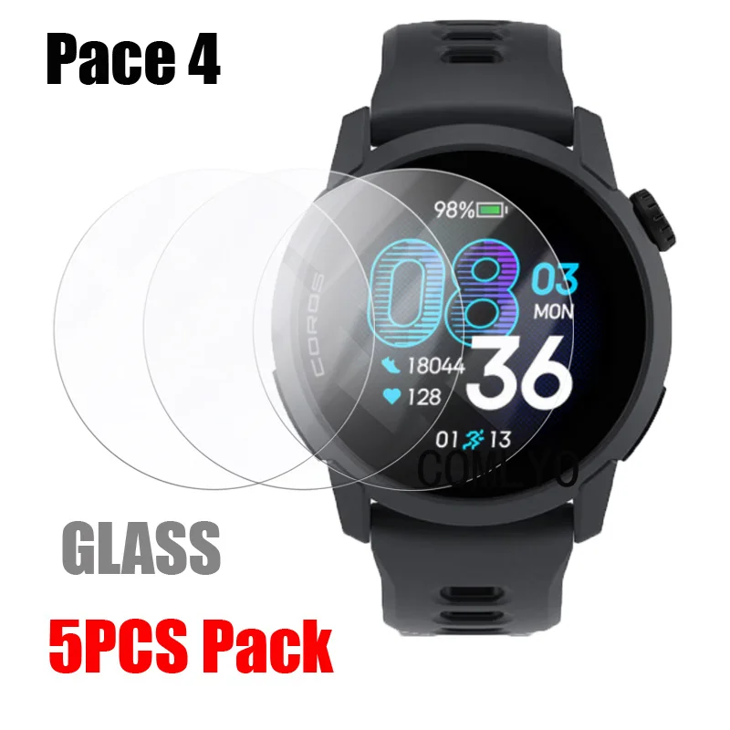 

5pcs for COROS PACE 4 Glass Screen Protector Smart watch Tempered 9H 2.5D Film