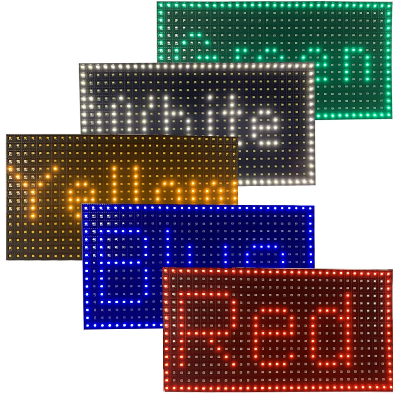 P10 Semi Outdoor Red Yellow Green White Factory Price LED Display Module Programmable LED Moving Sign Message Text Matrix Panel