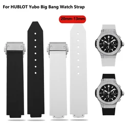 Watch Band for HUBLOT BIG BANG Silicone 20X13mm Waterproof Women Watch Strap Chain Watch Accessories Rubber Bracelet wristband