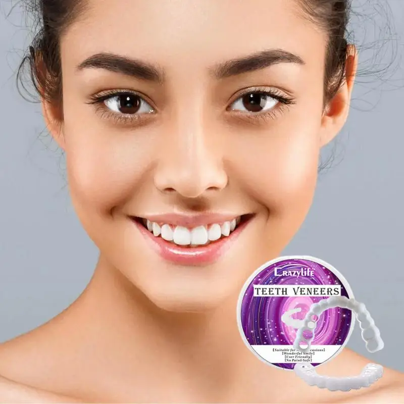 أطقم الأسنان أسنان أسنان مؤقتة وهمية الأسنان المفاجئة على القشرة قشرة الأسنان واقعية لاستعادة الأسنان المؤقتة ل #3