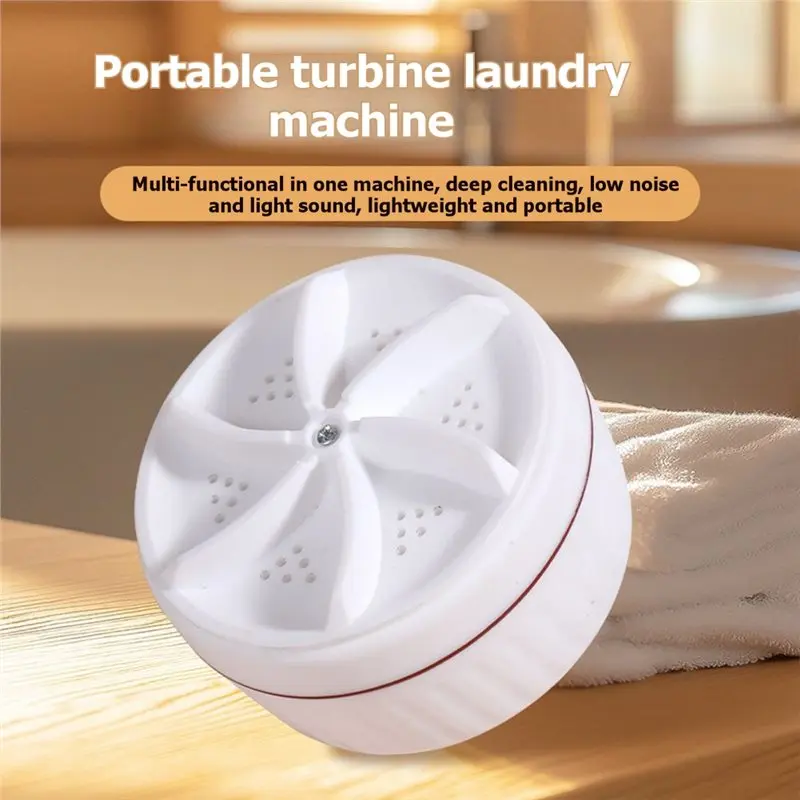 Automatic Washer Direction Double Turn 2Pcs Portable Mini Washing Machine Turbo Agitator With USB And Suction Cup-Y48A