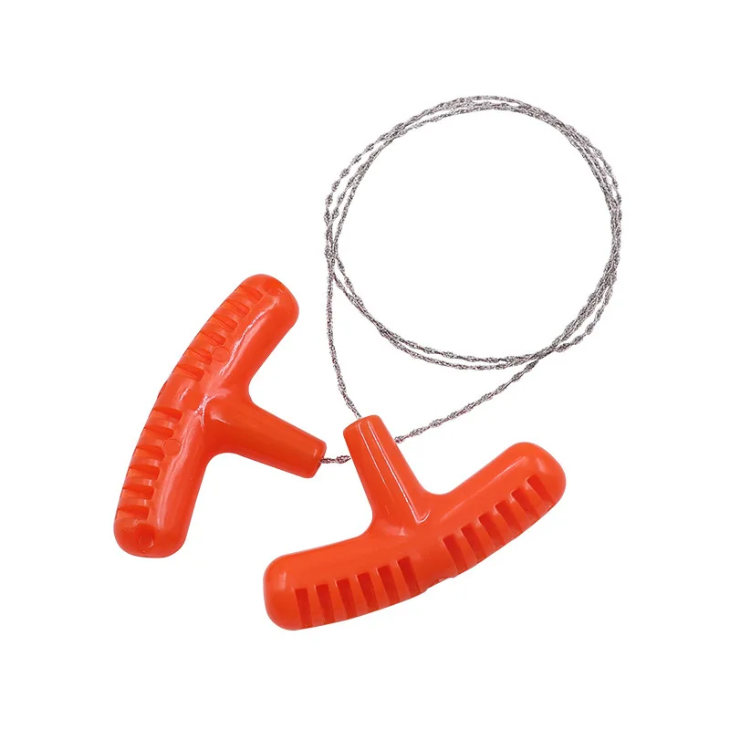 Portable Stainless Steel Wire Saw with Finger Handle Outdoor Camping Hiking Pocket Manual Cutting Chain Saws Survive Tool