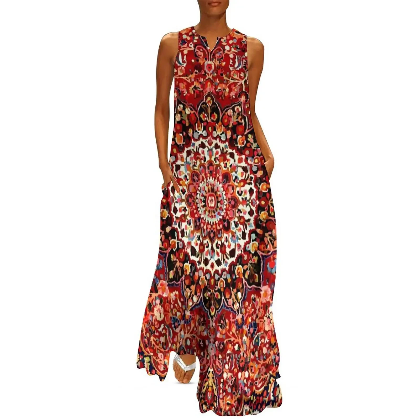 

Antique Floral Persian Rug Pattern Long Dress dress for women summer Elegant gowns Dress