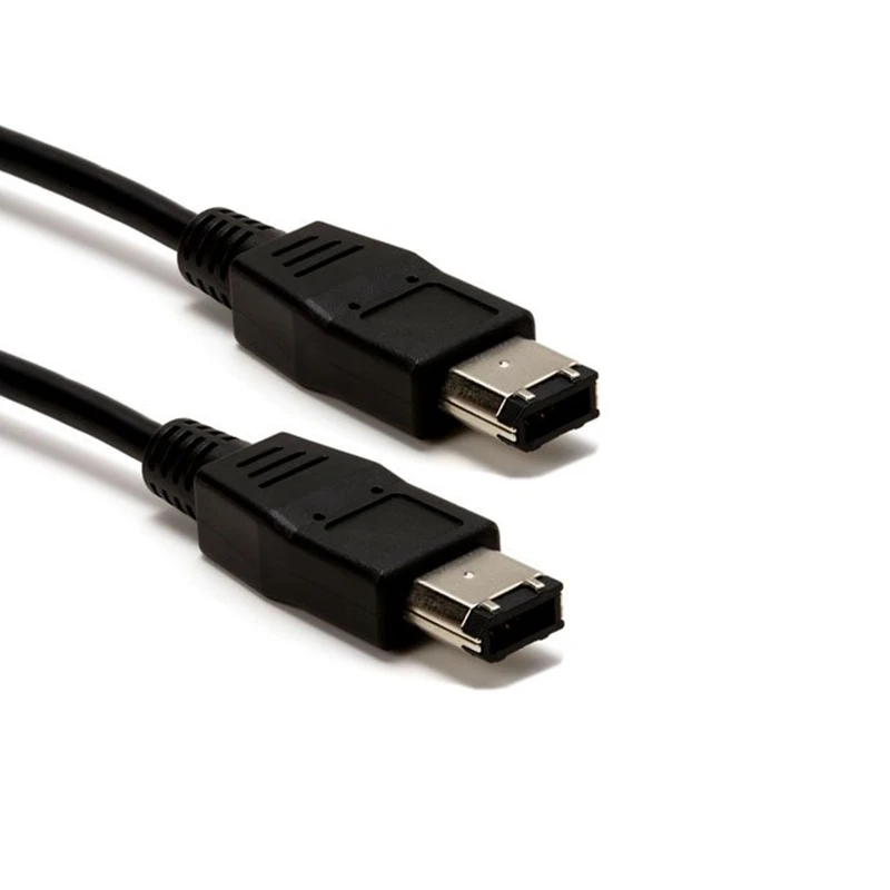 Black IEEE 1394 Firewire 400 To Firewire 400 Cable, 6 Pin/6 Pin Male / Male - 10 FT