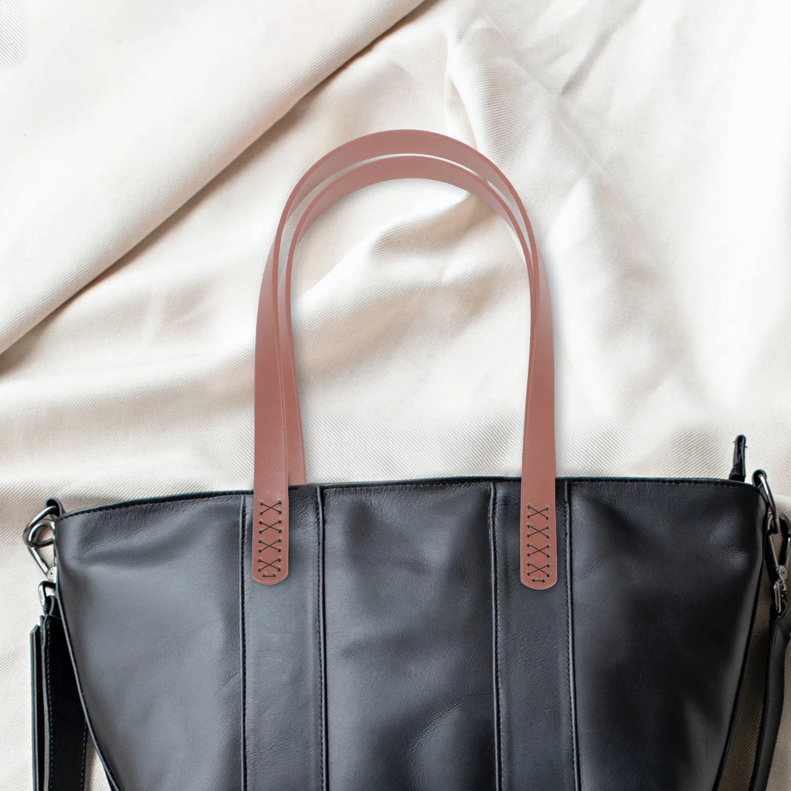 

2Pcs PU Bag Handles Durable Replacement Strap for DIY Handbag Tote Purse Accessories Unique