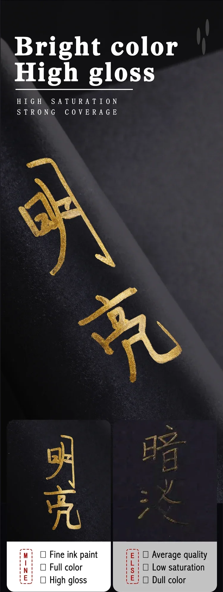 GuangNa Permanent Metallic Farbmarker-Set mit Tintenstiften für DIY-Harzformen, Reifen, Metall, Öl, Gold, Silber, Weiß, Schwarz – Detail 6