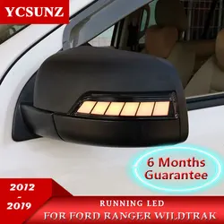 Running LED Mirror Covers For Ford Ranger 2012-2019 2020 T6 T7 T8 Wildtrak Double Cabin with lights 2021