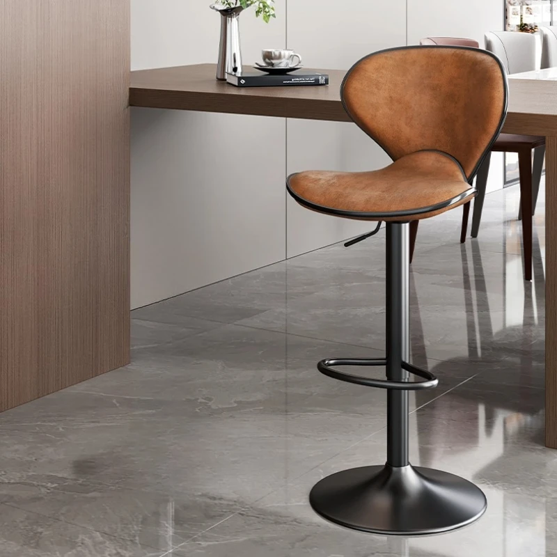 

Легкий роскошный элитный барный стул, бытовой островный стол, средневековый дизайнерский высокий табурет, подъемный вращающийся табурет altos de cocina