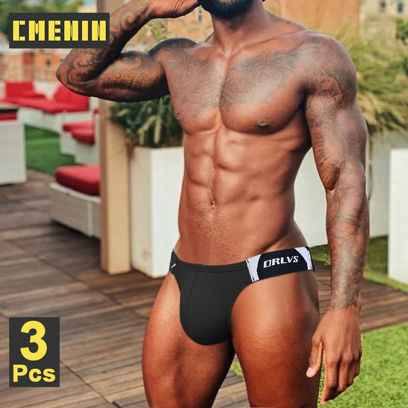 

CMENIN 3Pcs Modal Men Underwear Brief Soft Breathable Men's Panties Low Waist Mens Underpants Briefs Sexy Gays Men Briefs Trunks