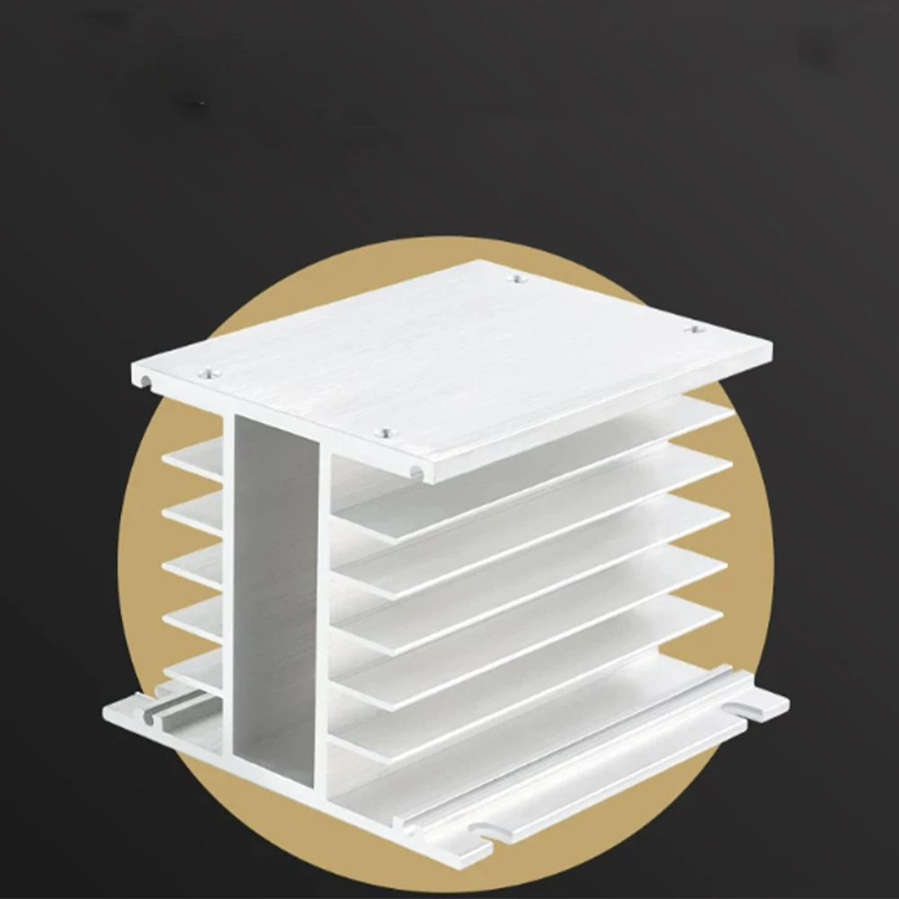 1pcs Aluminum Heat Sink Base Three‑Phase SSR Solid State Relay Cooling Radiator Holder Industrial Module Dissipation Parts