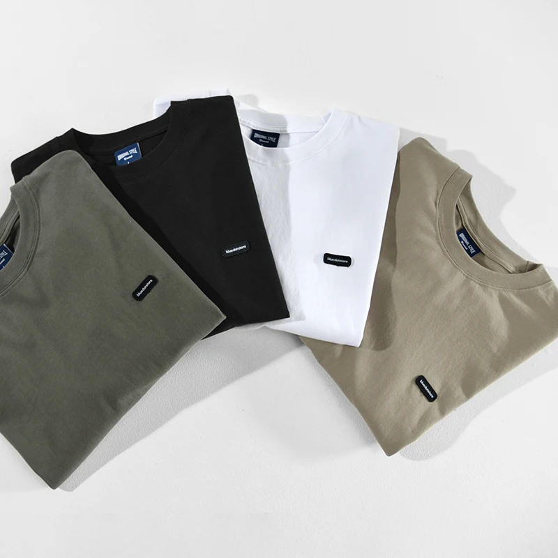 

New Style Short Sleeved Round Neck Loose Casual Cotton T-Shirt Men Brand Trend Comfortable Top Clothes Big Size Vetement Homme