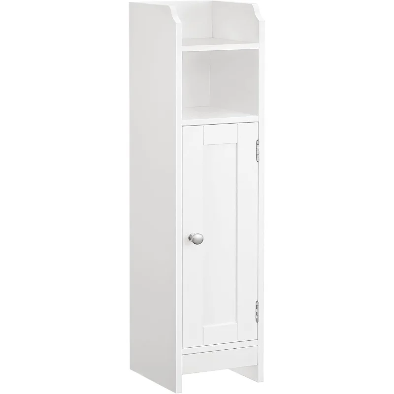 Small Bathroom Storage Corner Floor Cabinet with Doorand Shelves,Bathroom Storage Organizer,Narrow Bathroom Toilet Paper Storage