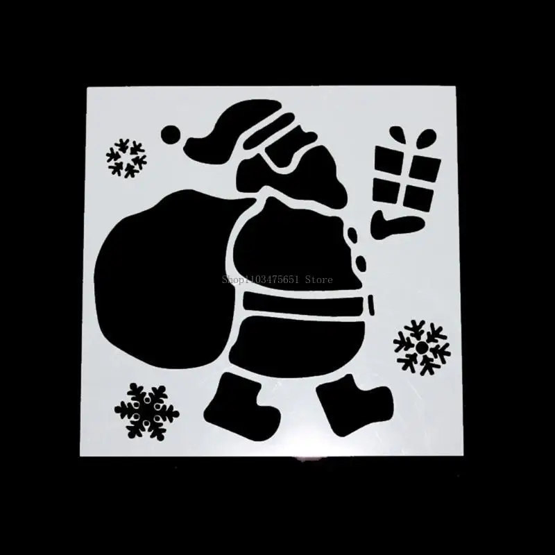 7 Pieces Christmas Cake Decorating Stencils Mold Plastic Templates Baking