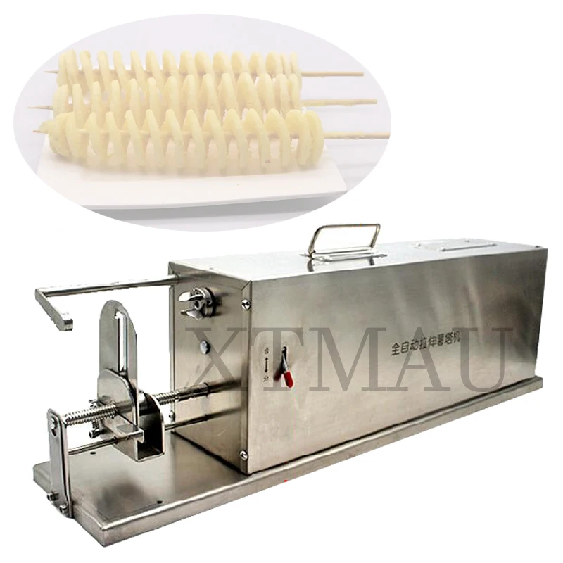 

110v/220v Electric Spiral Potao Slicer Auto Stretch Potato Chips Efficient Potato Tower Machine