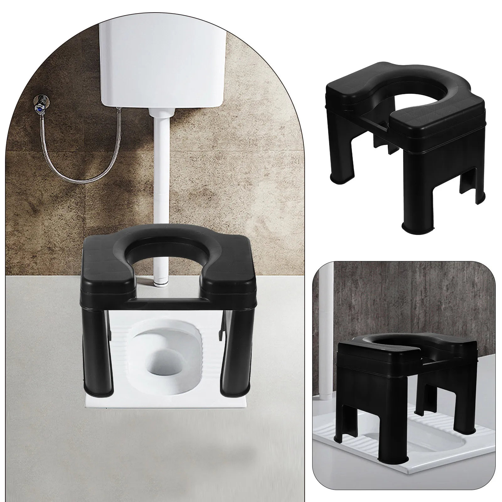 المرحاض الحمام خطوة للبالغين عدم الانزلاق دائم أنبوب البراز ل القرفصاء مسند القدمين التدريب قعادة البراز قابلة لإعادة الاستخدام #3