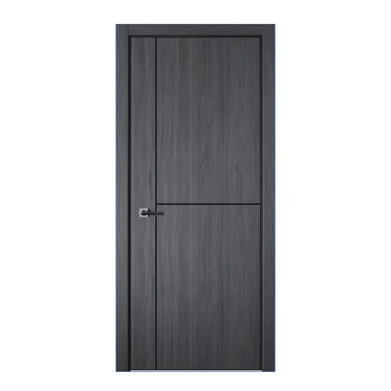 Modern Simple Flush House Door Inner Laminated MDF Wood Composite Bedroom Room Door For Apartment