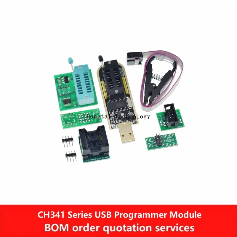 CH341A CH341 24 25 Series EEPROM Flash BIOS Moduł programatora USB SOIC8 SOP8 Klips testowy do testowania EEPROM 93CXX / 25CXX / 24CXX