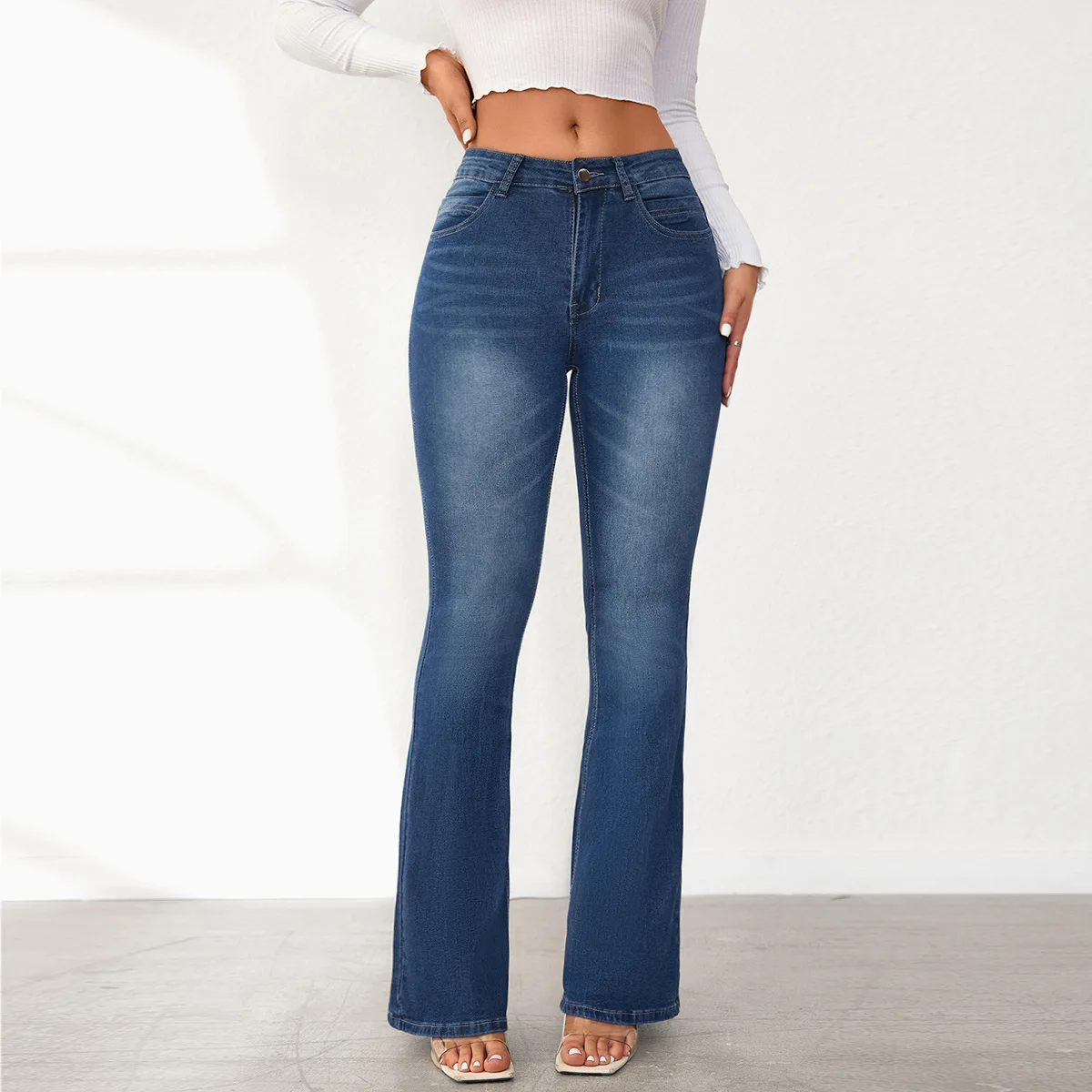 

2024 New American Retro High-Waisted Jeans Women's Casual Straight Denim Pants