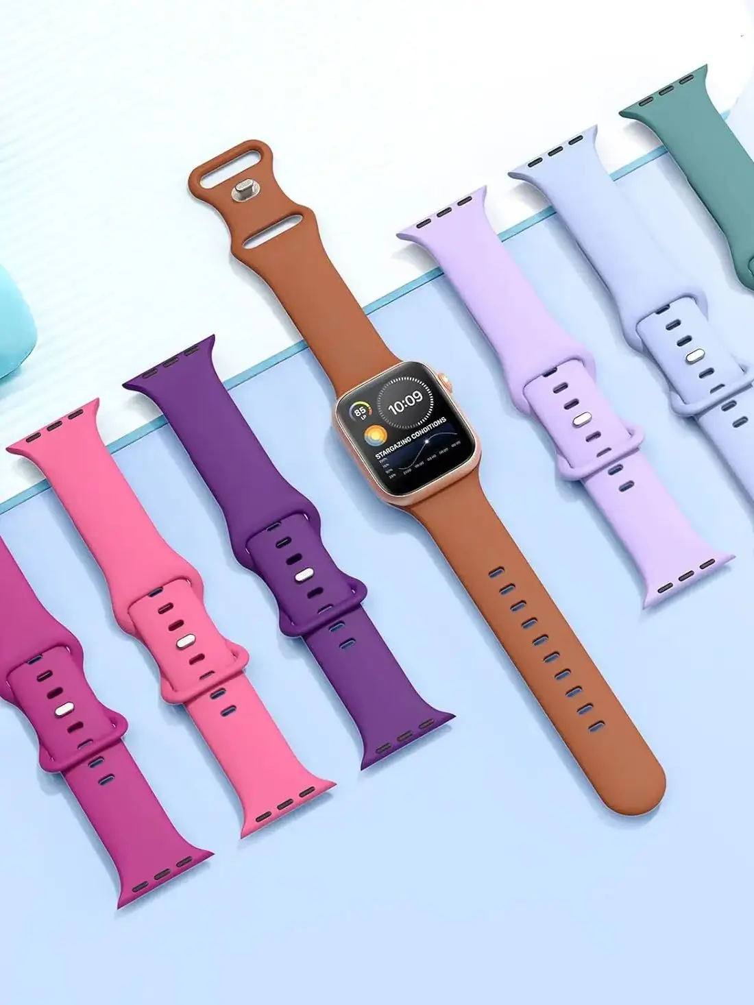 

Silicone Strap For Apple Watch Band 46mm 44/40mm 41/45mm 49mm 42mm 38mm Sport Bracelet Correa iwatch Series 10 9 8 Ultra 7 5 6SE