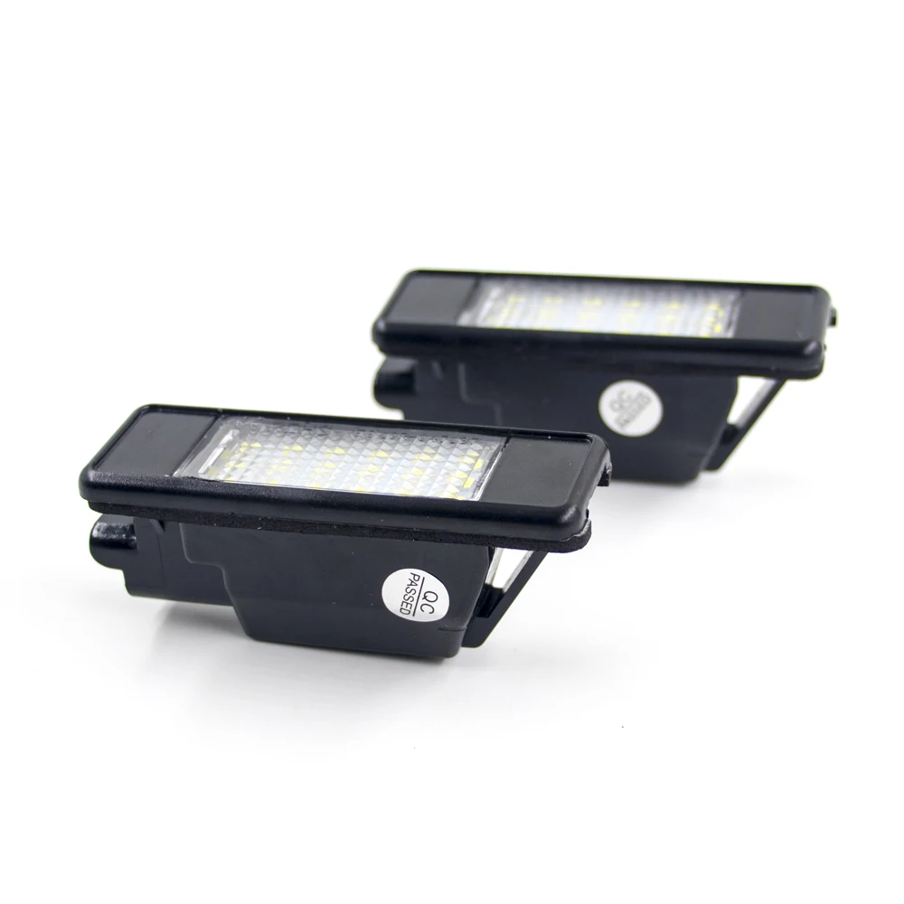 2pcs Car Rear 18 LED SMD License Number Plate Light Lamp 6000K For Peugeot 106 207 307 308 3008 406 407 Citroen C3 C4 C5 C6 C8