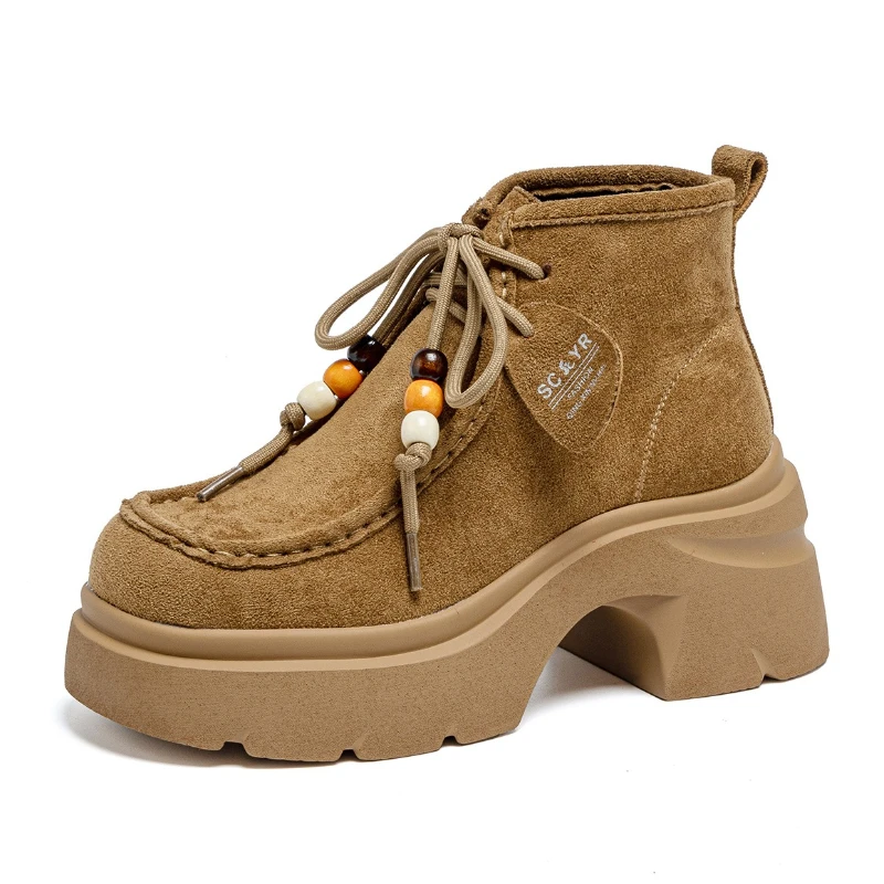 

CICIYANG Women Casual Shoes 2025 Autumn New Platform Ankle Boots Women High Heels Large Size Athletic Boots Female Short Boots