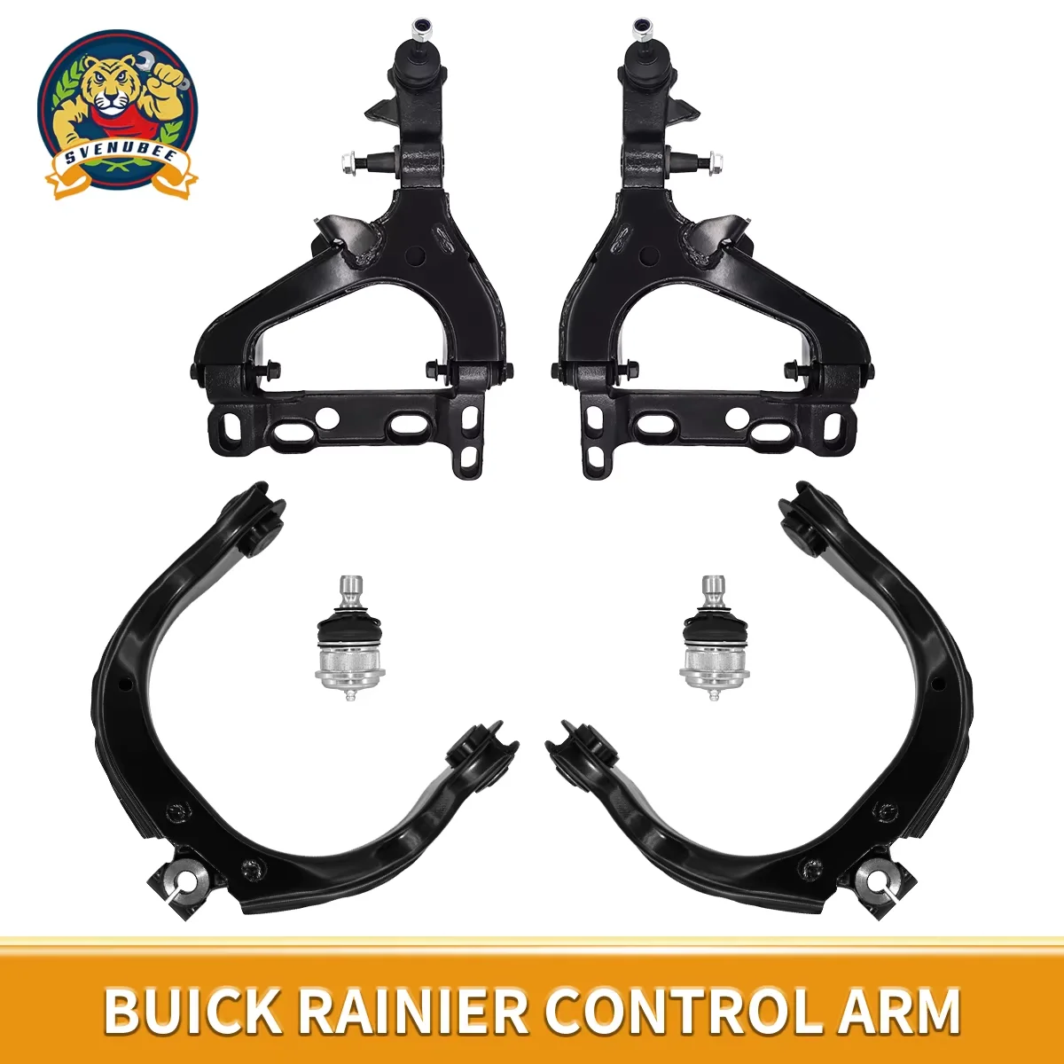 Svenubee 3Pcs Front Upper Lower Control Arms Suspension for Buick Rainier Chevrolet Trailblazer 2002 2003 2004 2005 2006 2007