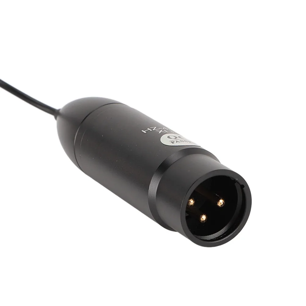 48V Phantom Power Lavalier Microphone Noise Reduction Clip On Omni Directional Microphone 3 Pin XLR XLR Lavalier Mic Interview
