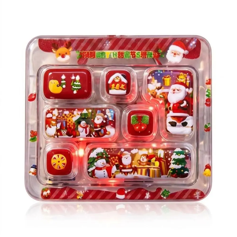 17-Key Decompression Button Cute Design Transparent Dual-Tone Mini Keyboard Pendant With lights Simulation Keyboard